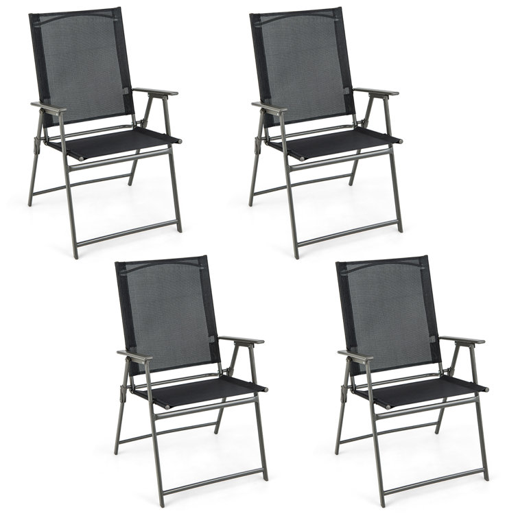 Wade Logan® Bagdonas Fabric Patio Folding Chair Folding Chair Set